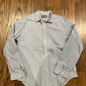Button down navy check shirt